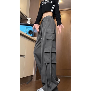 美式复古工装休闲裤情侣款宽松百搭潮流裤子K591TP45控69图片