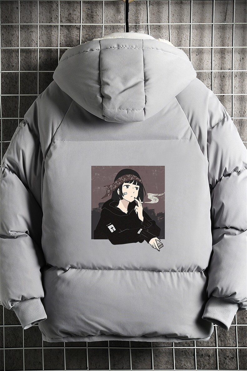 MY16122-P100加厚加绒连帽衣男大码服男面包服男网格挂拍,男装棉衣,电商A040A