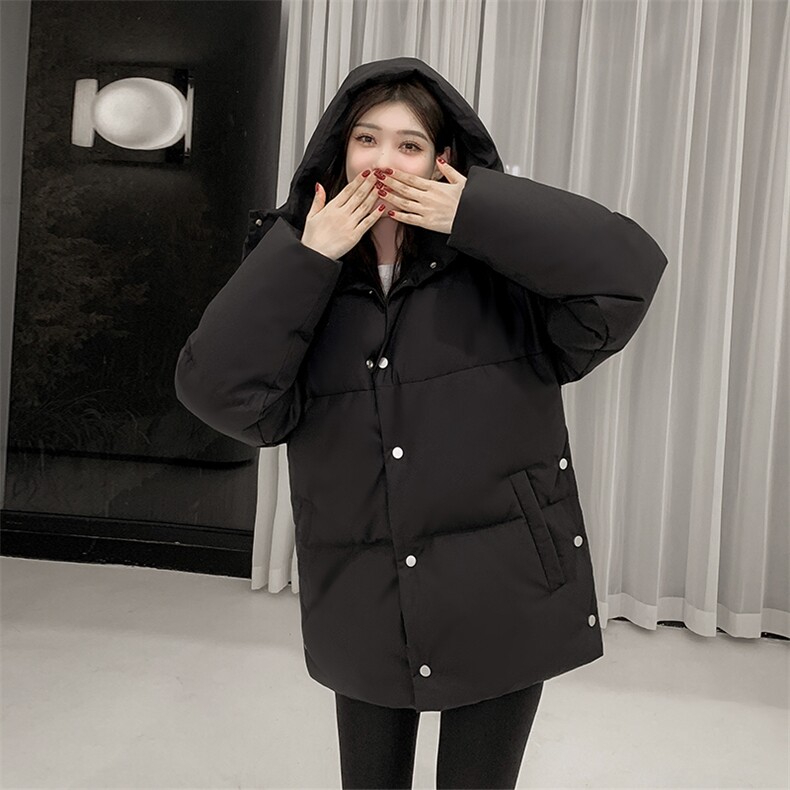 潮羽绒服女款冬季短款加厚面包服学生流行白鸭绒漂亮男女情侣外套,女装羽绒服,钱塘6003（原4033）