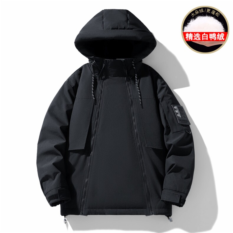 新标90白鸭绒连帽羽绒服时尚休闲百搭工装外套BL3991-P240图片