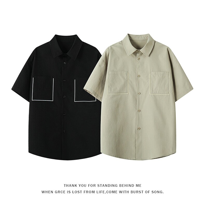 特批P35无差价2025夏季新款面料：聚酯纤维100%CD5506，男装衬衫，电商A001