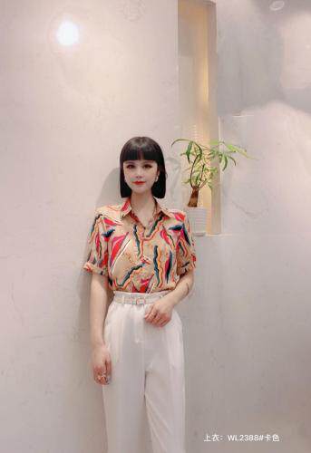 2021夏季新款时尚修身显瘦短袖上衣现货大量现货供应，女装，婉伦