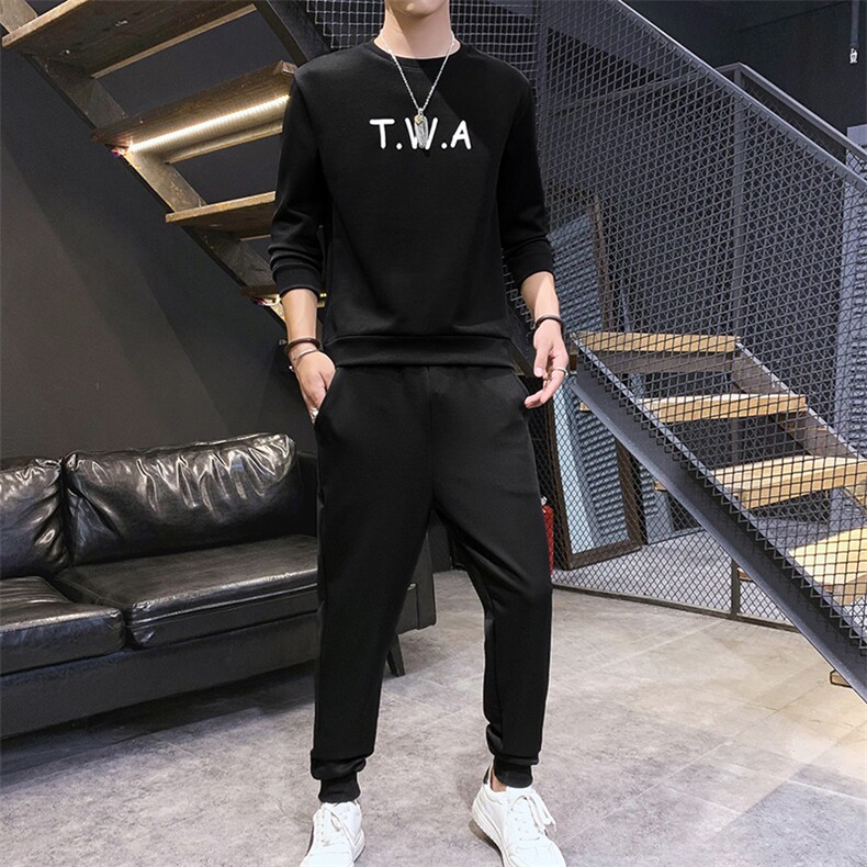 两件套男秋季宽松休闲款潮牌卫衣男士秋装运动服套装S803-P35,男装卫衣,星座509