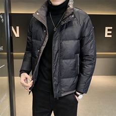 冬季短款立领羽绒服男日系加厚面包服保暖外套Y6626-P195，男装羽绒服，电商A237