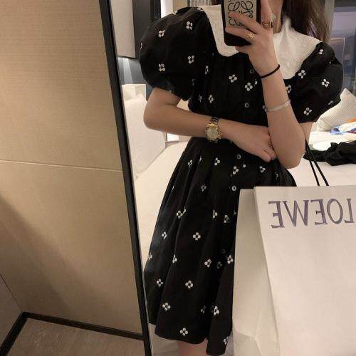 7981刺绣小黑裙，女装，XTZ style