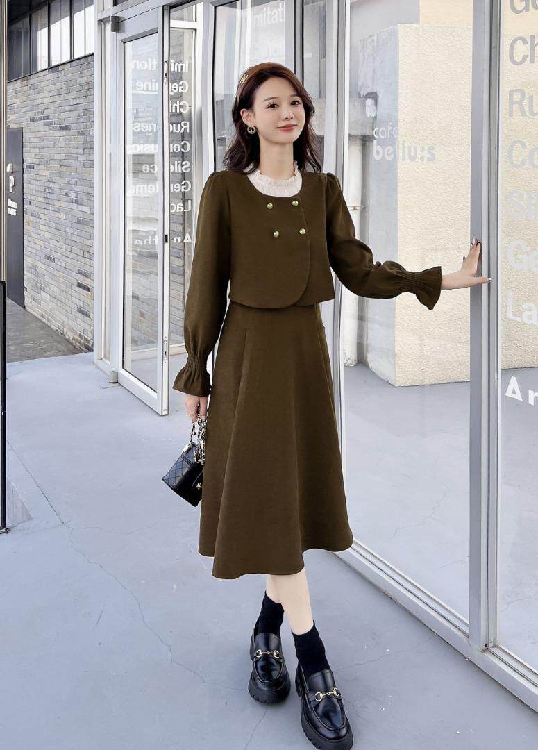 秋装连衣裙修身款，女装连衣裙，圣·雅姿