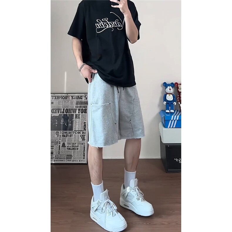 DM09-P46高质量休闲短裤,男装牛仔裤,电商B323A