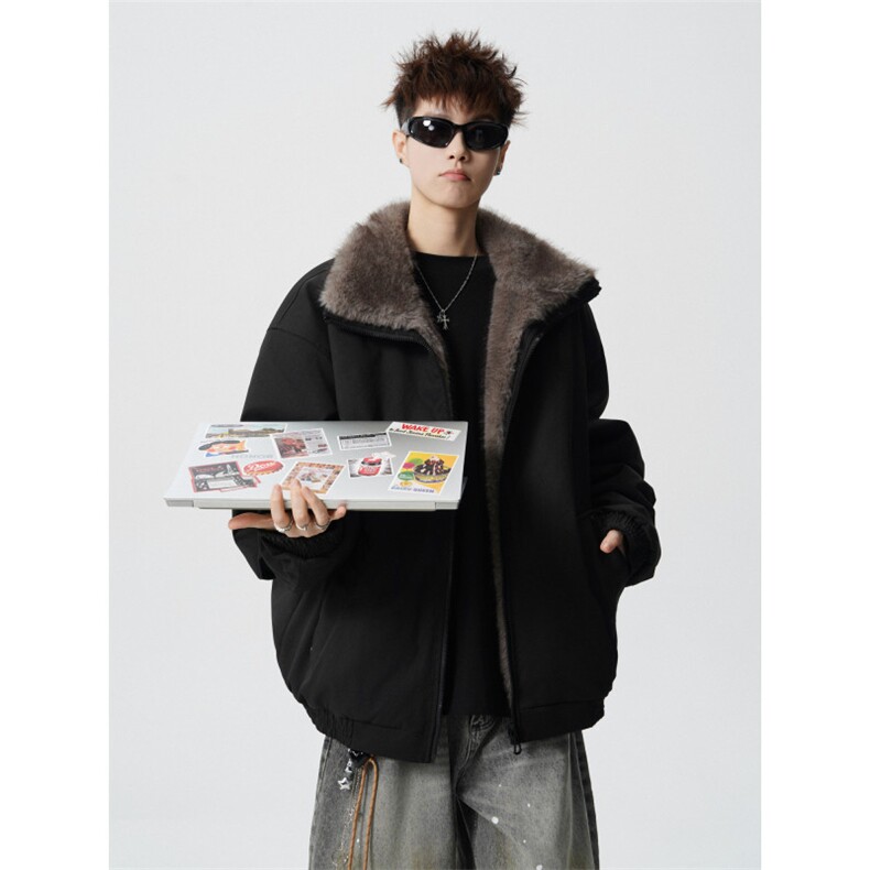 706-LK3872-P108现货冬季美式双面穿座山雕棉服潮牌痞帅外套,男装棉衣,星座706