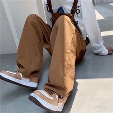 日系潮牌工装吊带裤男港风设计感宽松多口袋G880P50，男装休闲裤，星座1116-2