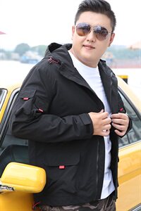 M-9XL男连帽工装夹克外套5032-1_1906(M-4XLP70 5XL-9XLP80)图片
