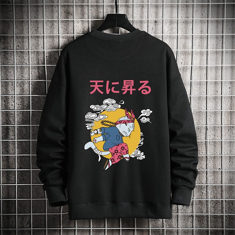 S6012-P28加绒款-P33秋季圆领卫衣男大码韩版宽松长袖外套网格,男装卫衣,电商A040A