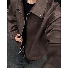 特批P60无差价2025cleanfit铆钉扎染夹克男时尚潮机车服外套J5201，男装夹克，电商A001