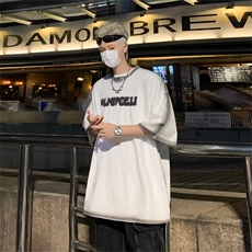 C428-P38美式潮牌宽松短袖男2024夏季新款高街小众休闲T恤现货，男装T恤，星座512-6