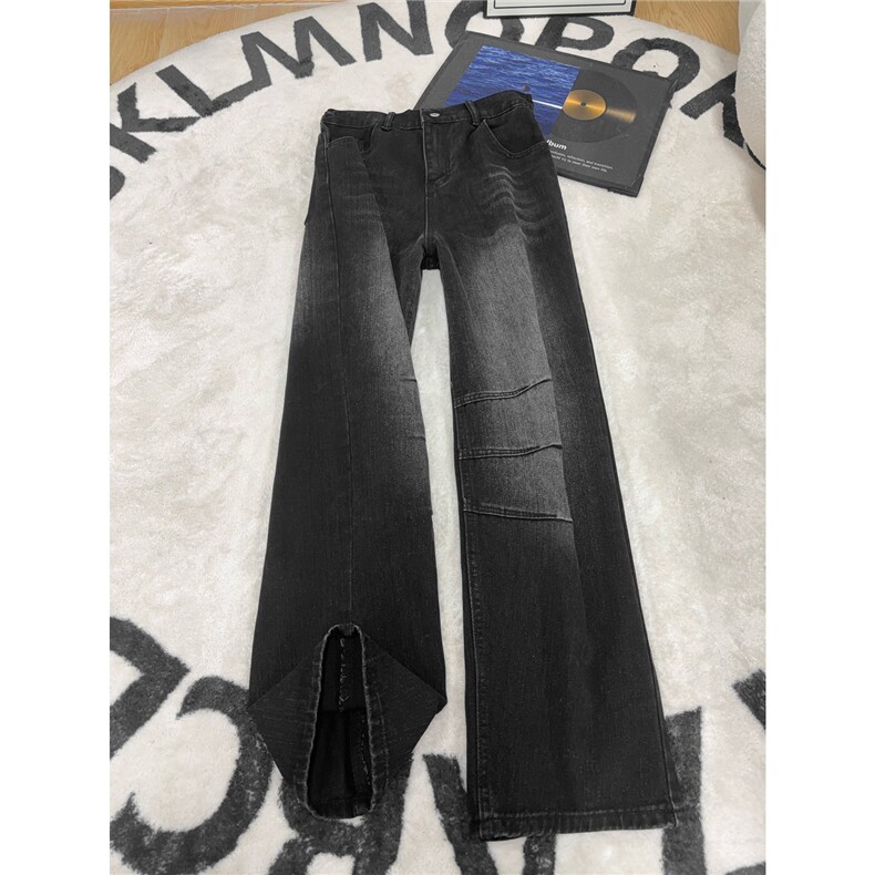 B221美式ins高街暗黑宽松直筒竹节纹工装牛仔裤LK26629-特P48控88,男装牛仔裤,电商B221