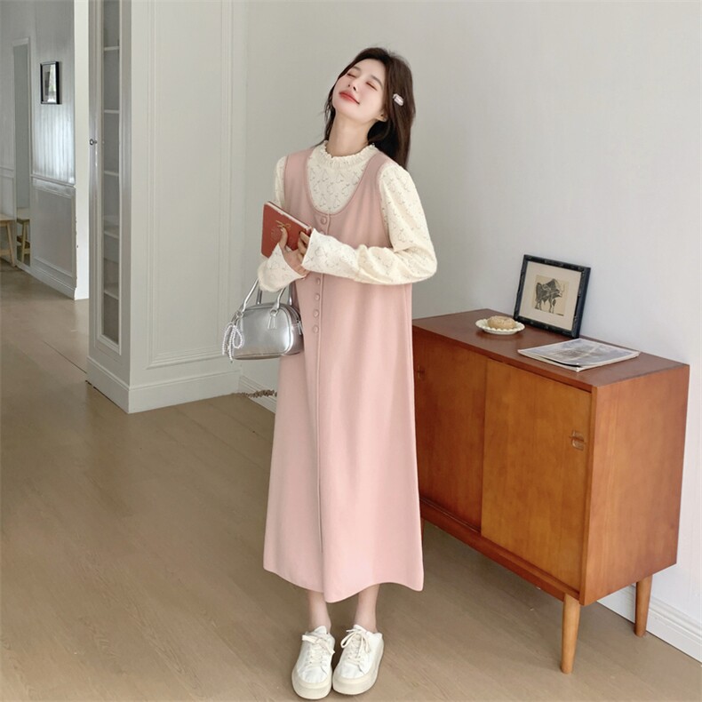 新款粉色提花背心裙两件套5541P175K288,女装套装/套裙,2C176