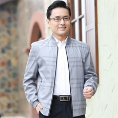 长年不断货！爸爸夹克中年棒球服男中老年男装外套四季薄款夹克，男装夹克，星座1216（原钱塘722）