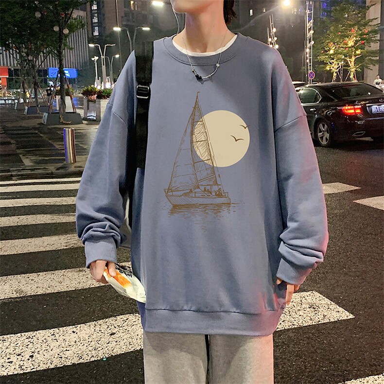 圆领卫衣男超大码胖子肥佬大号长袖t恤S6409-P28,男装卫衣,电商A040