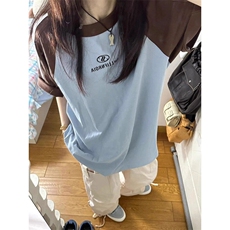 杠条拼接纯棉短袖ZX0185-P33，男装T恤，星座313A(原308A-2)