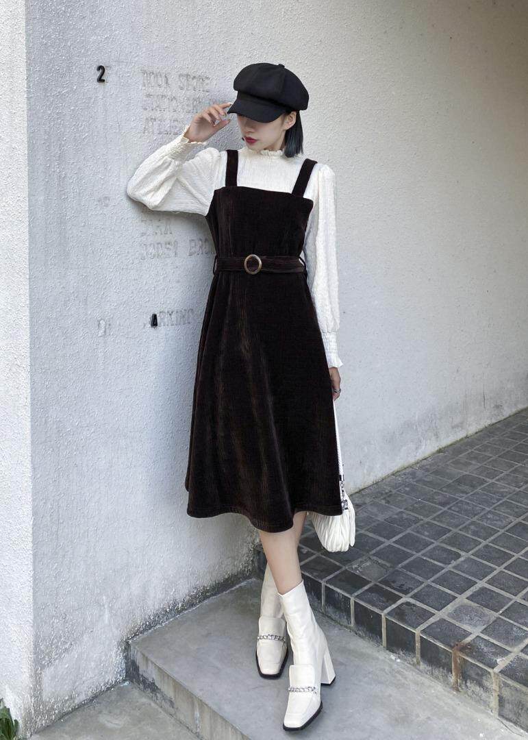 （现货）假两件连衣裙，女装连衣裙，伊娜蕾尔