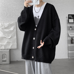 8XL-M 特大码开衫毛衣简约外套男情侣休闲针织衫毛线衣MY1205P55图片