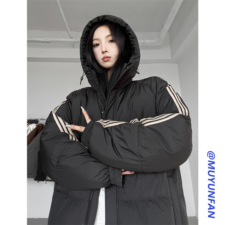 2026冬季男女情侣港风潮流连帽棉服加厚M088-P80,男装棉衣,电商A021