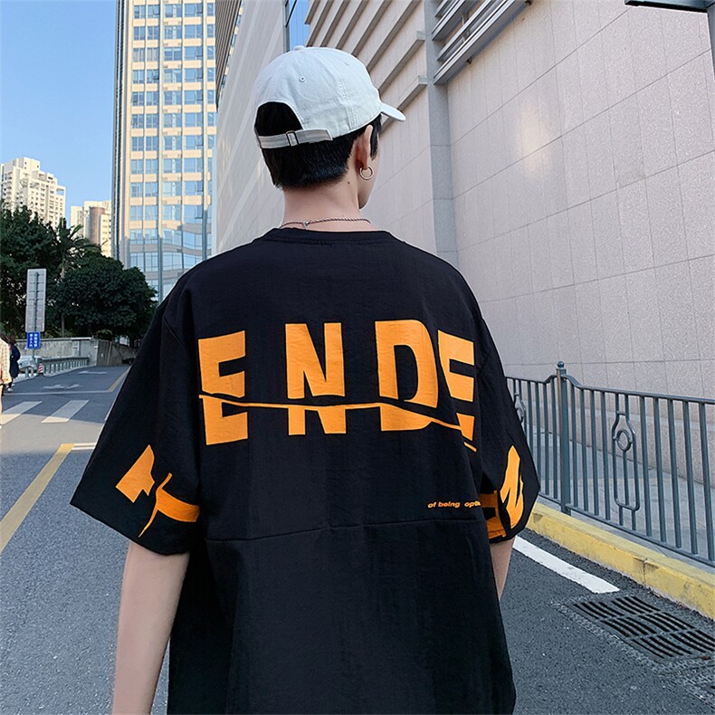 夏季新款港风印花T恤时尚百搭冰丝圆领T恤BS3102-P32图片