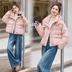 现货新中式G风羽绒服女装2025新款冬季盘扣气质高级感白鸭绒外套，女装羽绒服，仟媚宠