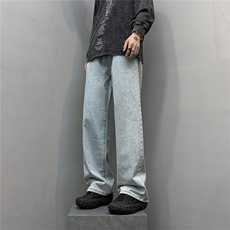 k1029-p40-控58M-5XL现货宽松cleanfit牛仔裤马丁靴黑暗黄泥，男装牛仔裤，星座116