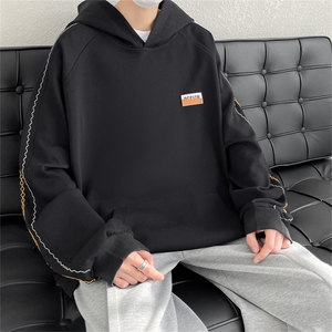 WY130/P60春装新款现货不起球刺绣卫衣男宽松大码休闲上衣外套图片