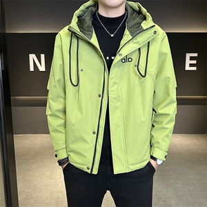 秋冬新款二棉加棉夹克连帽冲风衣男士外套棉服7M23-P120,男装夹克,星座703-1
