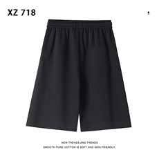 休闲短裤男士夏季新款五分裤子烫画工艺宽松中裤XD1717特批35，男装休闲裤，星座718