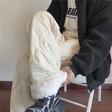 冬季加厚保暖长裤多色情侣百搭葫芦格宽松棉裤B315-K877-p65控88，男装休闲裤，电商B315