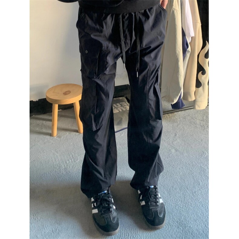 美式伞兵裤男生秋季高街痞帅直筒弯刀裤宽松大码cleanfit休闲长裤,男装休闲裤,星座1007（原301D）