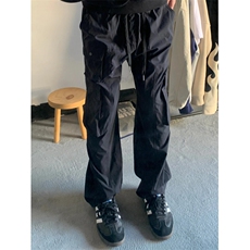 美式伞兵裤男生秋季高街痞帅直筒弯刀裤宽松大码cleanfit休闲长裤，男装休闲裤，星座1007（原301D）