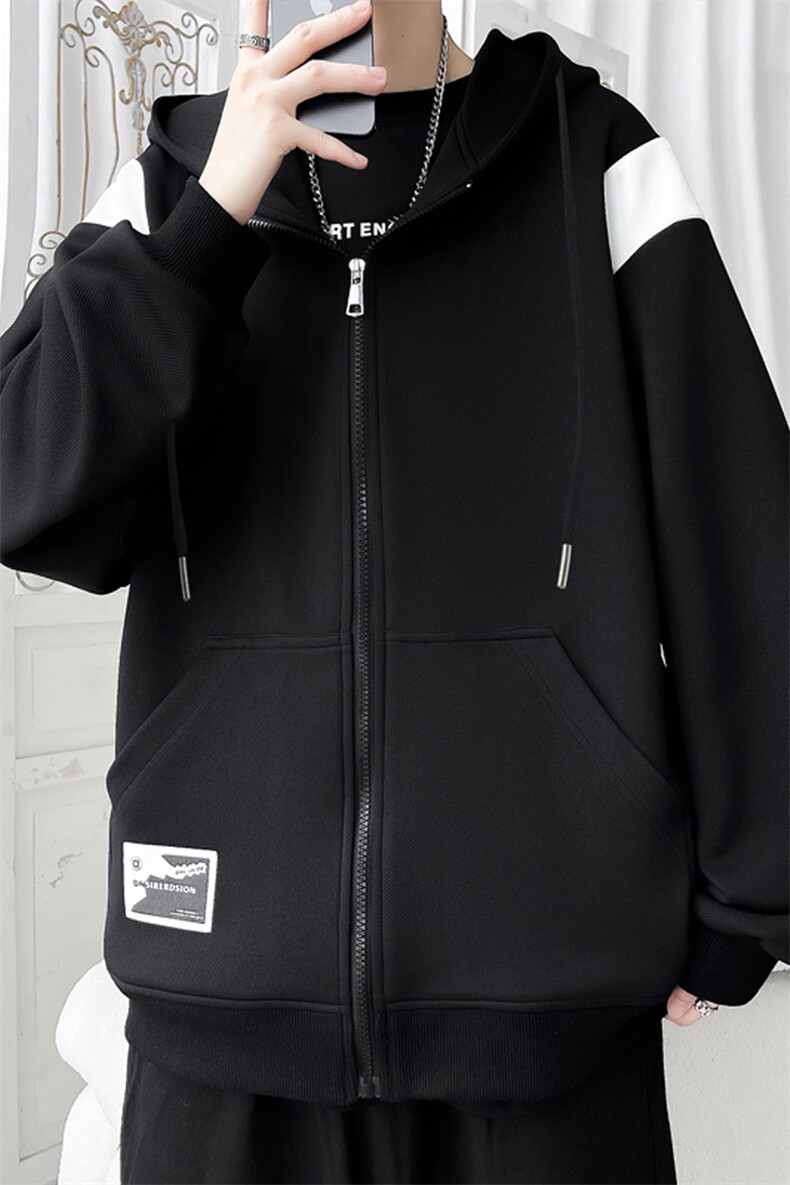 2024秋季新款旋律风车大码菠萝格开衫卫衣M-5XHW24698-P75,男装卫衣,电商A022