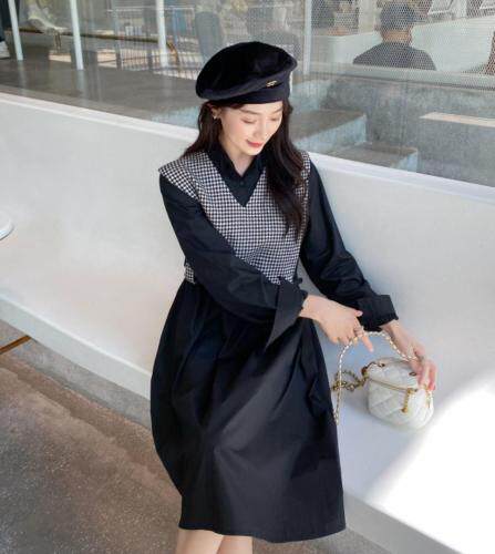 秋季新款连衣裙，女装连衣裙，E莎