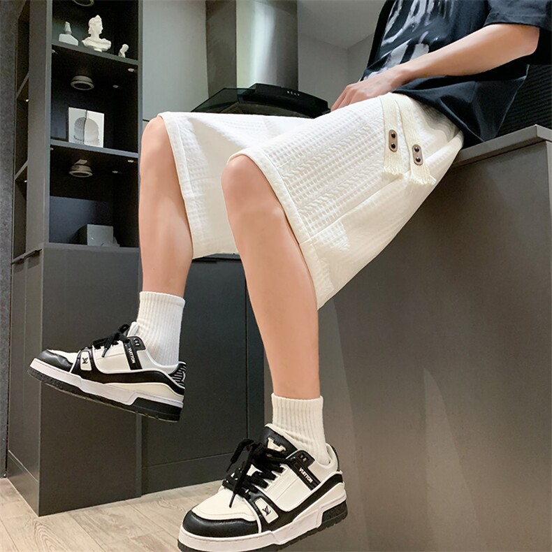 K9047/P30夏季百搭舒适短裤男中裤宽松潮男新款提花个性五分裤子,男装牛仔裤,电商A141
