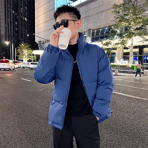 冬季纯色立领棉衣男加厚棉服潮流棉袄子休闲外套A266-P03-P50图片