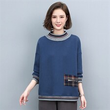 时尚潮流舒适卫衣/绒衫长袖2021年冬季休闲高领优雅，女装卫衣/绒衫，悦见她