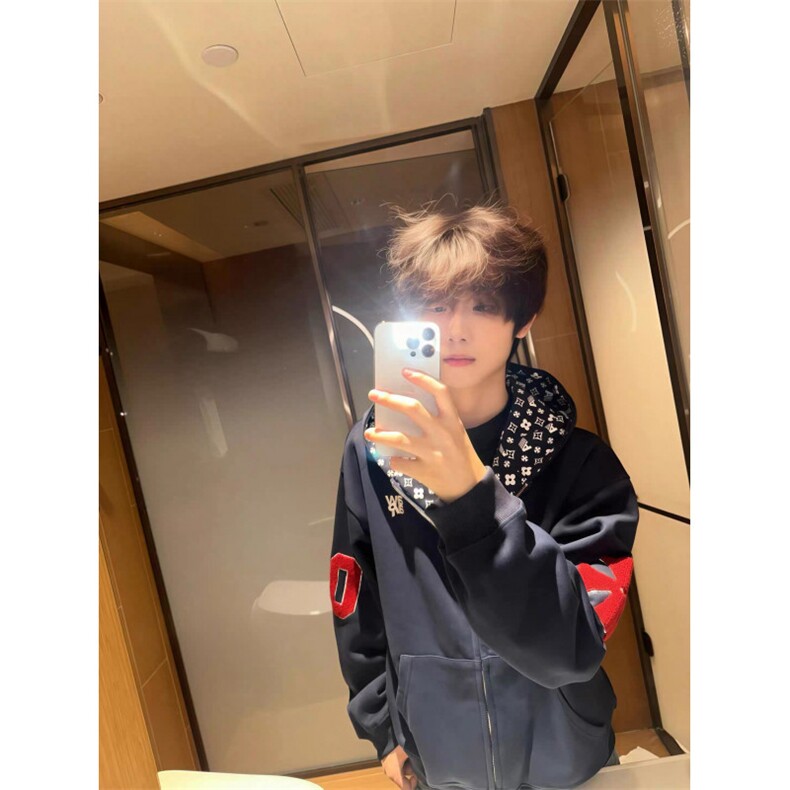 美式潮牌原版刺绣开衫卫衣ZW0141-P60加绒P65,男装卫衣,星座313A(原308A-2)