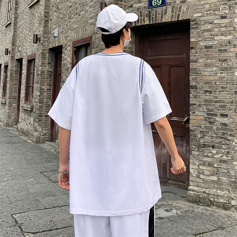 休闲运动套装男夏季篮球班服潮流潮牌搭配帅气短裤短袖薄TZ44-p36,男装休闲套装,星座1008