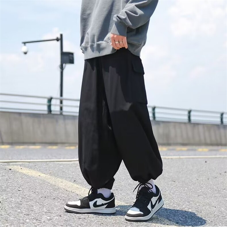 秋季美式宽松束脚潮牌ins裤子日系新款休闲工装裤男K4547-P40,男装休闲裤,星座512-2