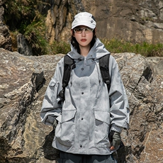 户外冲锋衣男女2026新款防风防水登山服外套A436-2535-P95，男装夹克，电商A436