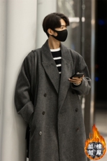 毛呢大衣男加棉风衣男中长款炸街保暖外套F380特P110F370-特P100，男装风衣，电商B289