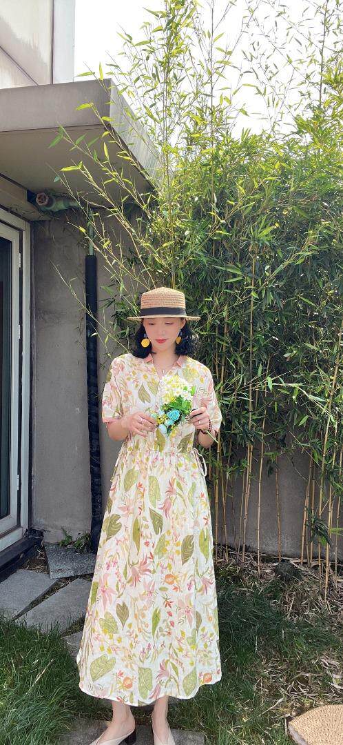 纯苎连衣裙小衫裤子裙子衬衣 时尚风 风淑女风休闲风，女装连衣裙，川哲