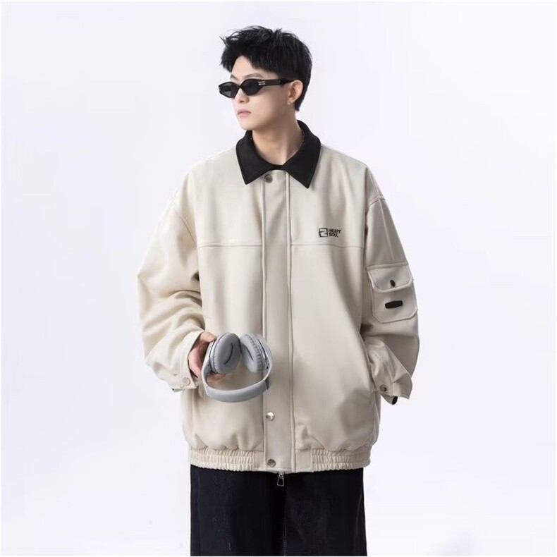 底特律工装夹克男春季宽松撞色翻领休闲圣达菲外套潮HHB396P59,男装夹克,星座1013-5