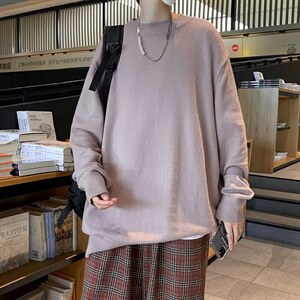 男秋冬季新款潮韩版百搭情侣毛衣针织衫外套XM05P32图片