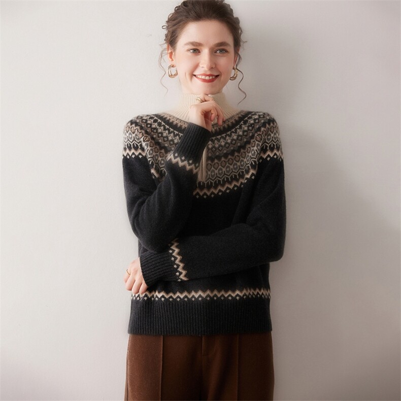 2025年秋季女士新款polo衫新潮，女装针织衫/毛衣，美创羊绒