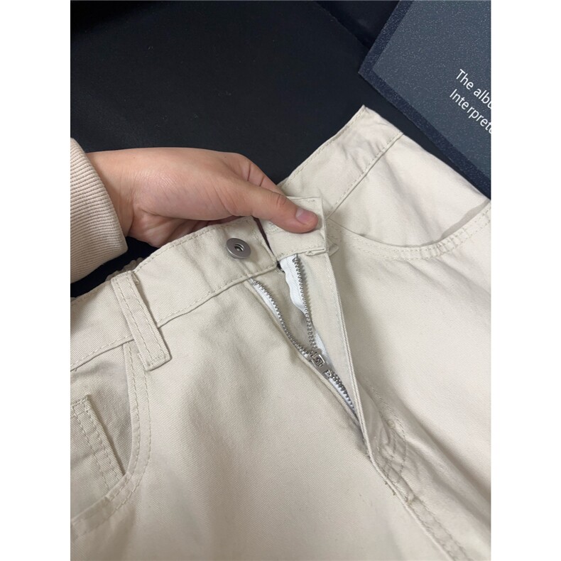 B221美式ins高街斜切宽松微喇休闲洗褪牛仔裤LK25589-特P45控78,男装牛仔裤,电商B221