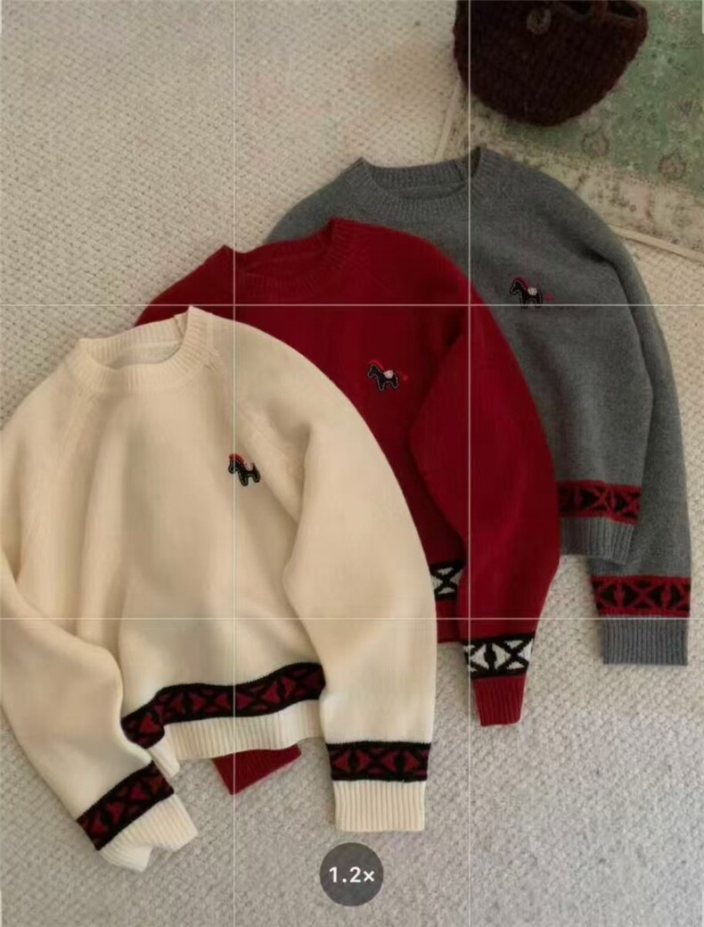 2026年秋季时尚百搭通勤简约休闲套衫，女装针织衫/毛衣，朝贺羊绒